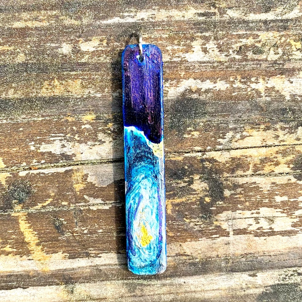 Handmade Painted Necklace Pendant
